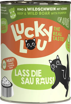 Lucky Lou Adult Rind & Wildschwein Katzen-Nassfutter 400g