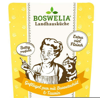 Betty's Landhausküche Frischebeutel Geflügel pur mit Borretschöl Katze Nassfutter 100g