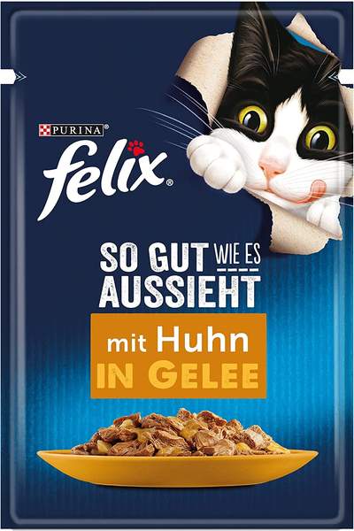 Felix So gut wie es aussieht mit Huhn in Gelee, 26er Pack (26 x 85g)