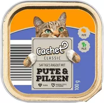 Cachet Classic Saftiges Ragout mit Pute & Pilzen 100g