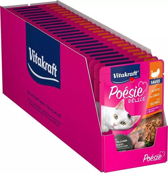 Vitakraft Poésie Délice Sauce mit Pute, 23 x 85 g