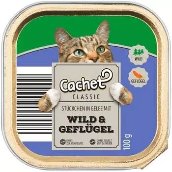 Cachet Classic Stückchen in Gelee mit Wild & Geflügel 100g