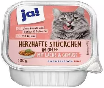 Ja! Herzhafte Stückchen in Gelee mit Lachs & Gemüse