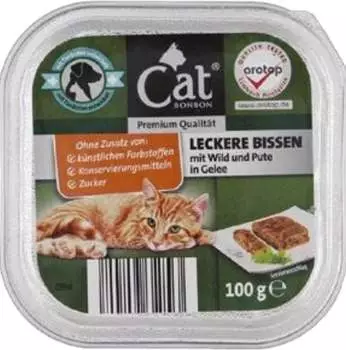 Cat Bonbon Leckere Bissen mit Wild und Pute in Gelee