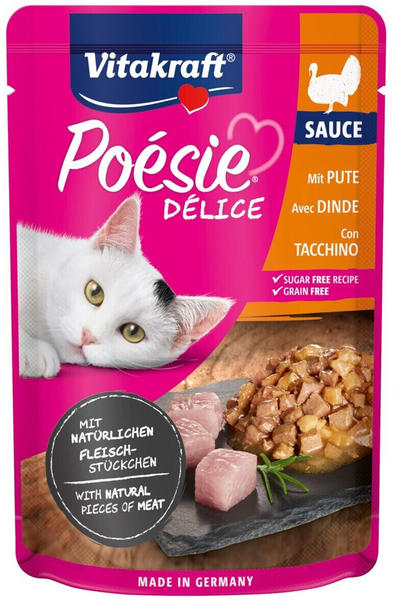 Vitakraft Poésie Délice Katze Nassfutter mit Pute in Sauce 85g