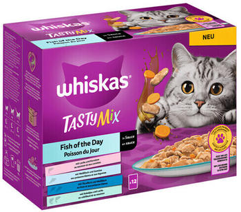 Whiskas TASTY MIX Multipack Nassfutter Fish of the Day in Sauce 12x85g