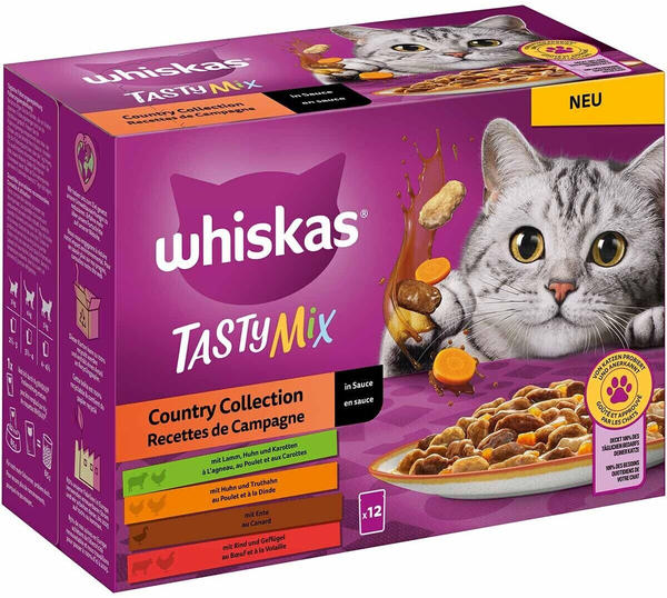 Whiskas TASTY MIX Multipack Nassfutter Country Collection in Sauce12x85g