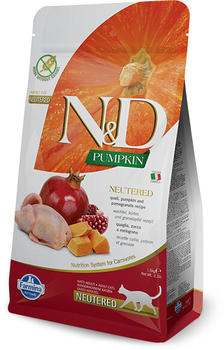 Farmina N&D Pumpkin Neutered Adult Cat quail/pumpkin/pomegranate 1,5kg