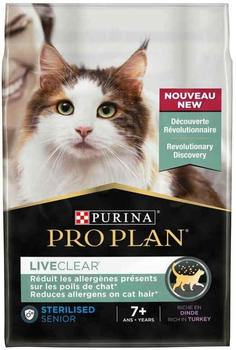 Purina Pro Plan Cat Liveclear Sterilised Senior 7+ Turkey Dry Food 2,8kg