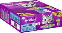 Whiskas Nassfutter f&uuml;r ausgewachsene Katzen Fisch-Auswahl in Gelee 80 Beutel &agrave; 85 g