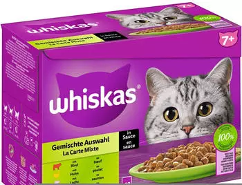 Whiskas Gemischte Auswahl in Sauce 7+ 12 x 85g Whiskas Gemischte Auswahl in Sauce 7+ 12 x 85g