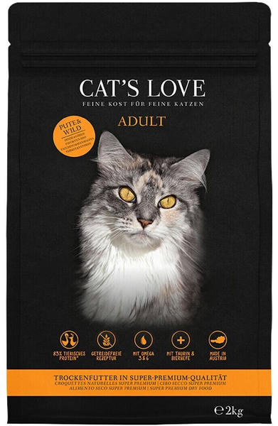 Cat's Love Adult Pute und Wild Trockenfutter 2kg