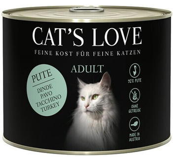 Cat's Love Pute Pur Nassfutter mit Lachsöl & Katzengamander 200g