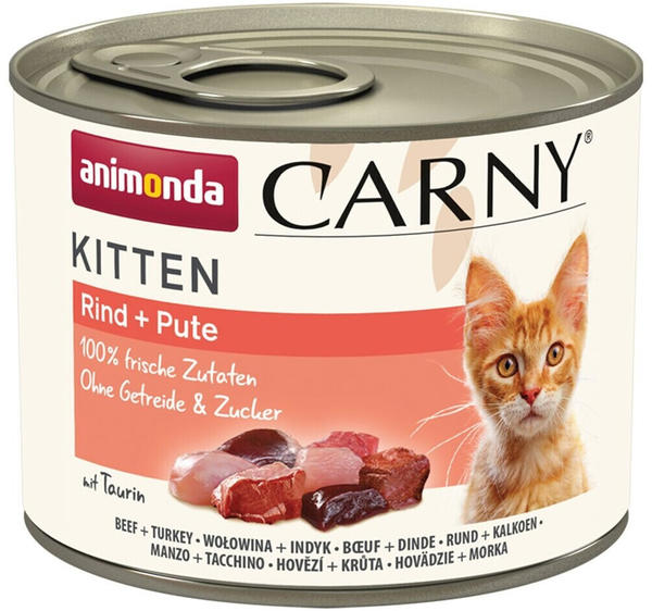 Animonda Carny Kitten Katze Nassfutter Rind + Pute 200g