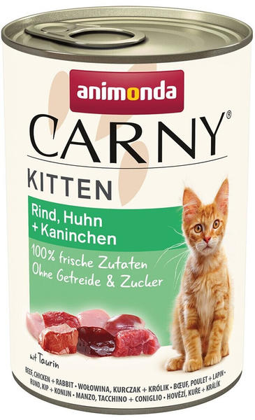 Animonda Carny Kitten Nassfutter Rind, Huhn + Kaninchen 400g