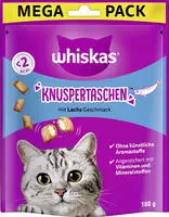 whiskas Knuspertaschen Lachs | 4 x 180g Katzensnack