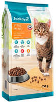 ZooRoyal Vital-Menü Katze Trockenfutter mit frischem Geflügel 750g