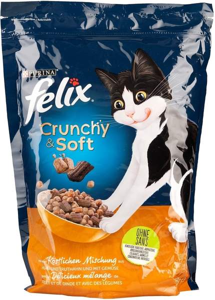 Felix crunchy & soft mit Mischung aus Huhn und Truthahn 950g
