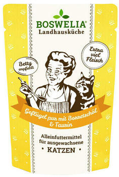 Betty's Landhausküche Frischebeutel Geflügel pur mit Borretschöl Katze Nassfutter12x100g