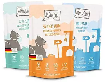 MjAMjAM Probierpaket 4 Katzen-Nassfutter 12x125g