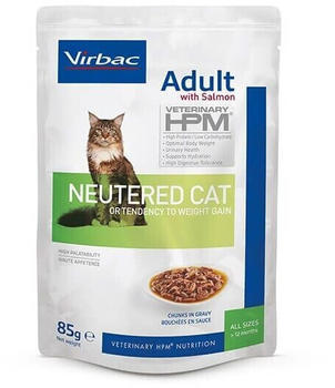 Virbac Veterinary HPM Adult Neutered Cat Dry Food salmon (12 x 85 g)