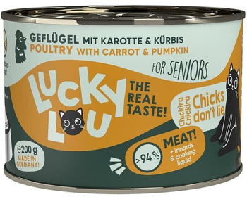 Lucky Lou Senior Geflügel mit Karotte & Kürbis Katzen-Nassfutter 200g