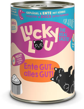 Lucky Lou Adult Geflügel & Ente mit Kürbis Katzen-Nassfutter 400g