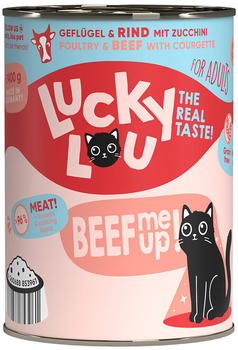 Lucky Lou Adult Geflügel & Rind mit Zucchini Katzen-Nassfutter 400g