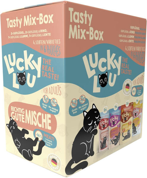 Lucky Lou Adult Tasty-Mix Katzen-Nassfutter 6x125g