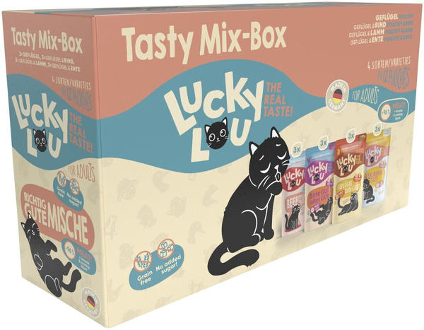 Lucky Lou Adult Tasty-Mix Katzen-Nassfutter 12x125g