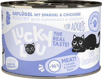 Lucky Lou Adult Sterilized Geflügel mit Spargel & Chicorée Katzen-Nassfutter 200g