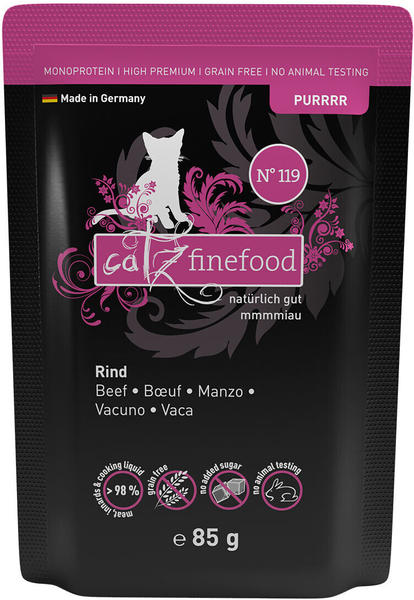 catz finefood Adult PURRRR No. 119 Rind Katzen-Nassfutter 85g