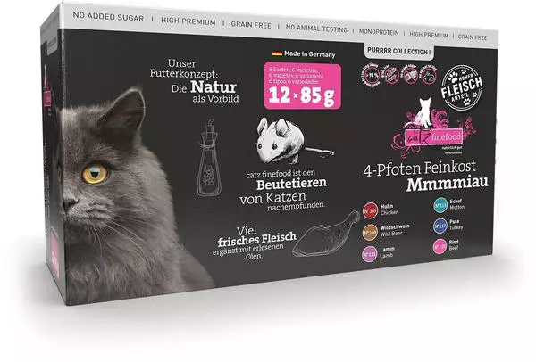 catz finefood Adult Purrrr Collection I Katzen-Nassfutter 12x85g