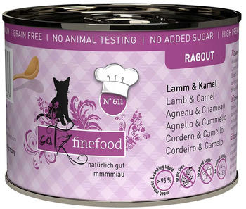 catz finefood Adult Ragout No.611 Lamm & Kamel Katzen-Nassfutter 190g