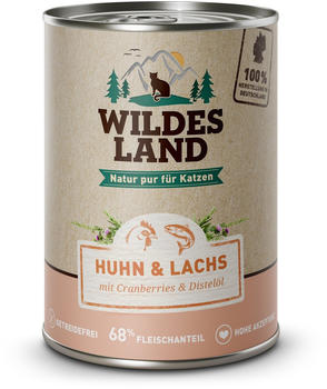 Wildes Land Bio Huhn und Lachs mit Cranberries und Lachsöl 400g