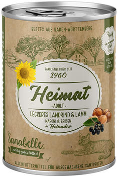Sanabelle Adult Heimat leckeres Landrind & Lamm + Holunder Katzen-Nassfutter 400g