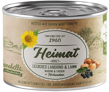 Sanabelle Adult Heimat leckeres Landrind & Lamm + Holunder Katzen-Nassfutter 200g