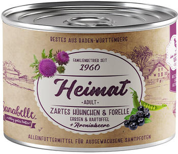 Sanabelle Adult Heimat zartes Hühnchen & Forelle mit Erbsen & Kartoffel Katzen-Nassfutter 200g