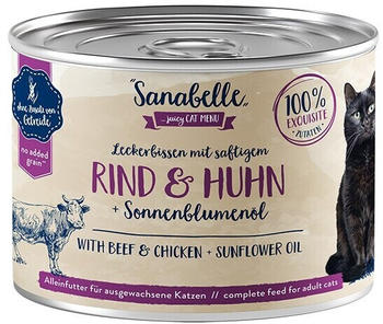 Sanabelle Adult Rind & Huhn + Sonnenblumenöl Katzen-Nassfutter 195g