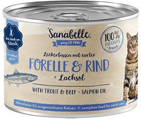 Sanabelle mit Forelle & Rind | 6 x 195g Katzenfutter nass