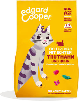 Edgard & Cooper Adult frischer Truthahn und Huhn Katzen-Trockenfutter 2kg