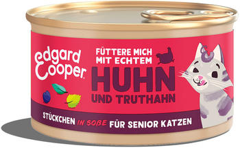 Edgard & Cooper Senior Huhn und Truthahn Katzen-Nassfutter 85g