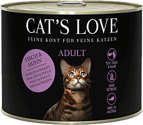 Cat's Love Adult Fisch & Huhn mit Lachsöl Nassfutter 200g