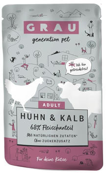 Grau Adult Huhn & Kalb Katzen-Nassfutter 125g
