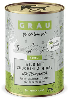 Grau Adult Wild mit Zucchini & Hirse Hunde-Nassfutter 400g