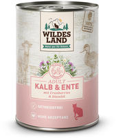 Wildes Land Cat - Classic Adult - Ente und Pute mit Distel&ouml;l | 6 x 400 g,