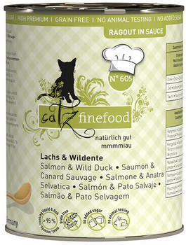 catz finefood Adult Ragout No.605 Lachs & Wildente Katzen-Nassfutter 380g