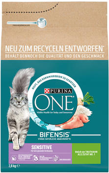 Purina ONE Sensitive Reich an Truthahn Katzen-Trockenfutter 2,8kg