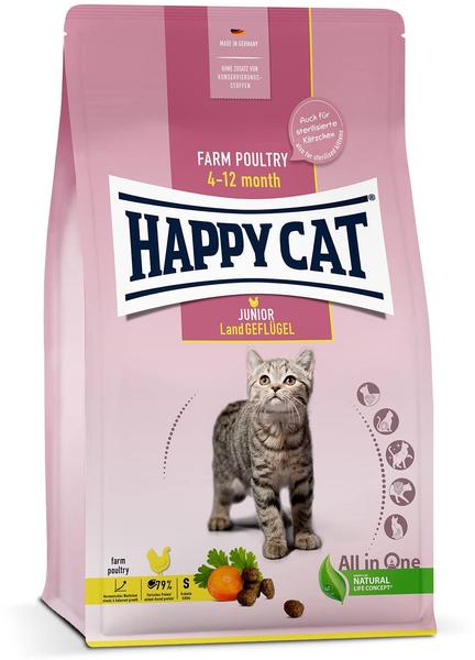 Happy Cat JuniorTrockenfutter Land Geflügel 1,3kg