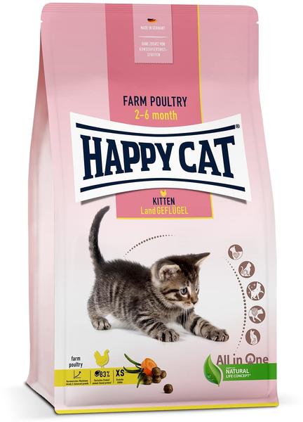 Happy Cat Kitten Trockenfutter Land Geflügel 1,3kg
